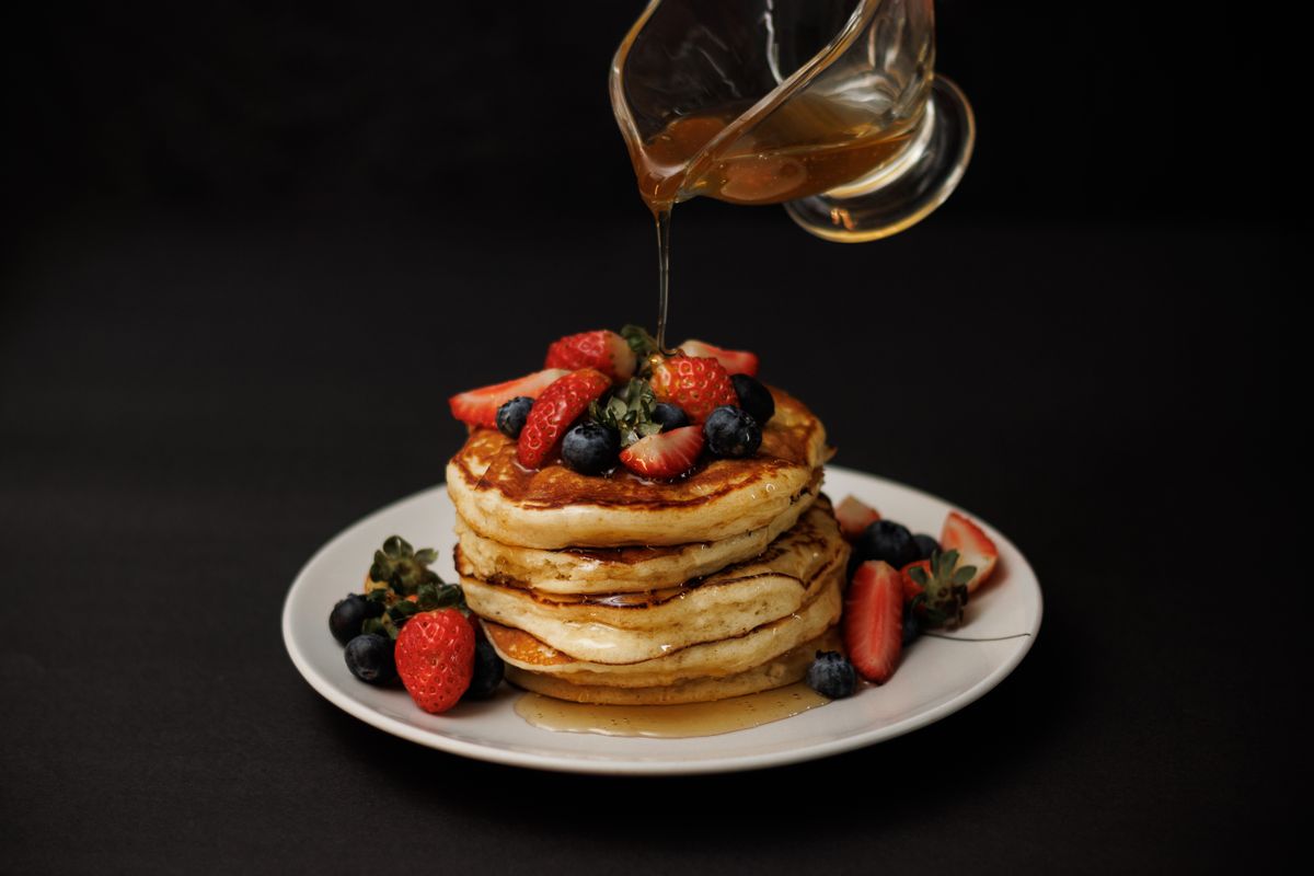 Back-to-School Freezer Pancakes made with Oat-EH! oat pancake and waffle mix